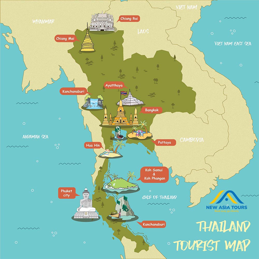 thailand tourist map
